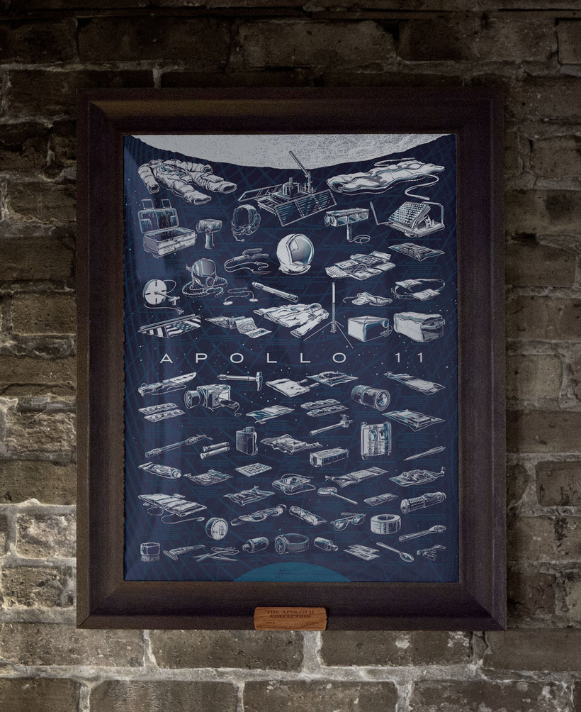 The Apollo 11 Collection NASA Moon landing poster by Fringe Focus