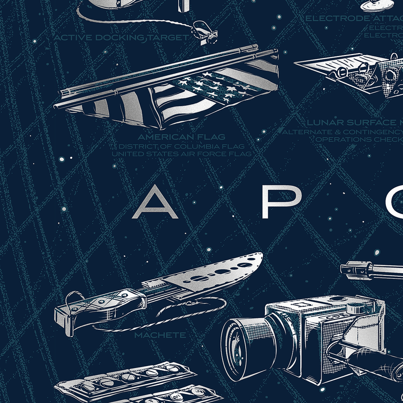 The Apollo 11 Collection NASA Moon landing poster by Fringe Focus