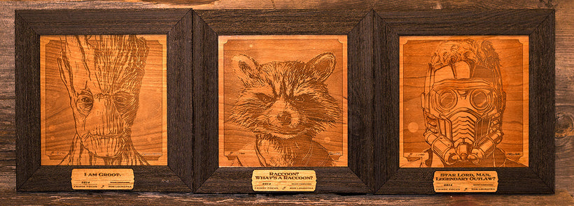 Star Lord, Man. Wood Portrait