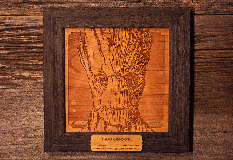 I am Groot Wood Portrait