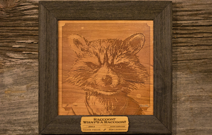 What's a Raccoon? Wood Portrait