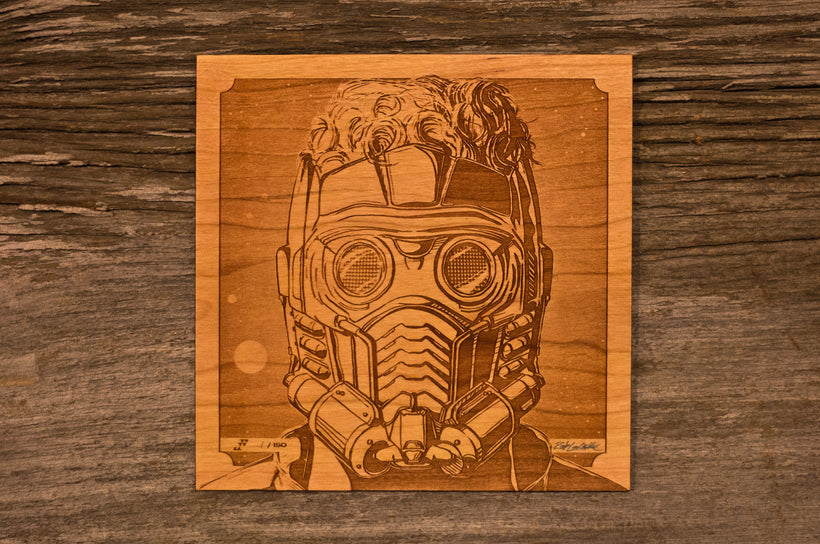 Star Lord, Man. Wood Portrait
