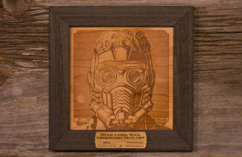 Star Lord, Man. Wood Portrait