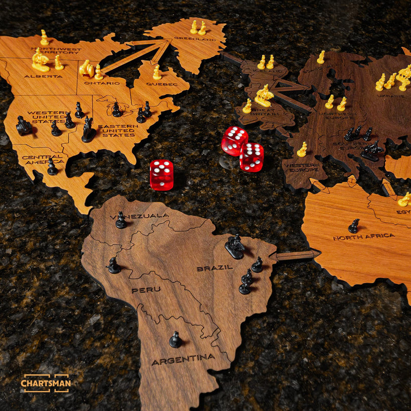 Wooden World Map | Luxury Board Game