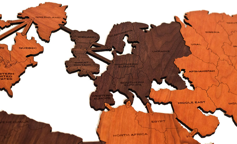 Wooden World Map | Luxury Board Game