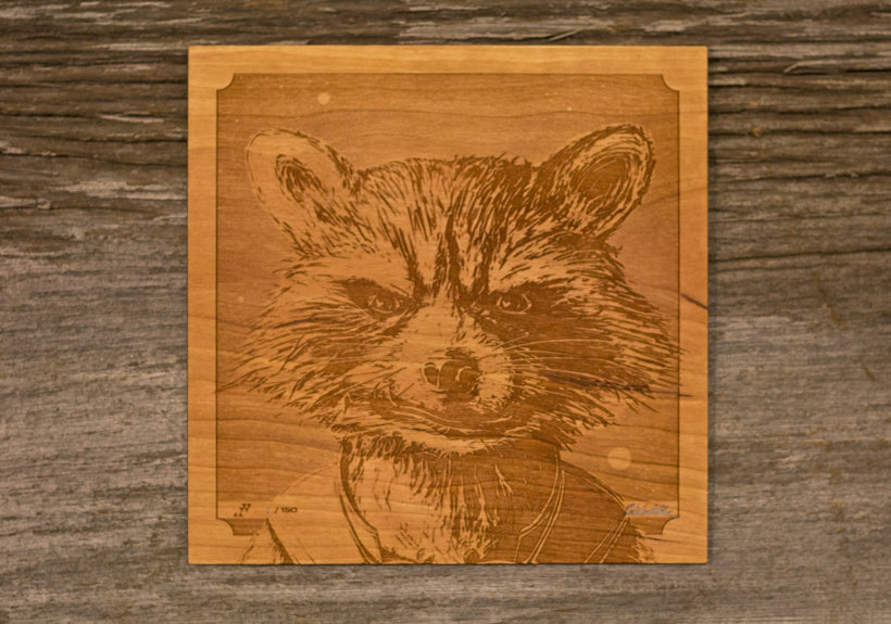 What's a Raccoon? Wood Portrait